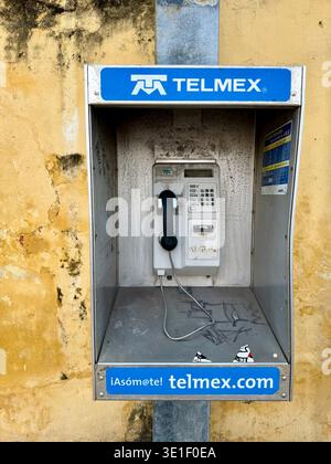 Telefono pubblico Merida Mexico Foto Stock