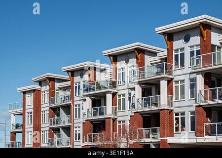 Moderno appartamento immobili in Vancouver, British Columbia, Canada. Foto Stock