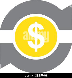 Icona ritorno sugli investimenti. Semplice simbolo del ritorno sugli investimenti per la progettazione di startup e finanza aziendale Illustrazione Vettoriale