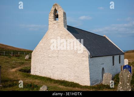 Chiesa di Santa Croce a Mwnt nel Ceredigion nel Galles occidentale Foto Stock