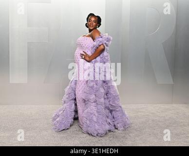 Los Angeles, Stati Uniti. 16 marzo 2026. Wunmi Mosaku arriva alla Vanity Fair Oscar Party 2026 al LACMA il 15 marzo 2026 a Los Angeles, CA. © LISA OConnor/AFF-USA.com credito: AFF/Alamy Live News Foto Stock
