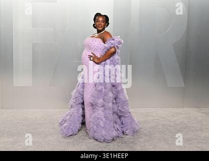 Los Angeles, Stati Uniti. 16 marzo 2026. Wunmi Mosaku arriva alla Vanity Fair Oscar Party 2026 al LACMA il 15 marzo 2026 a Los Angeles, CA. © LISA OConnor/AFF-USA.com credito: AFF/Alamy Live News Foto Stock