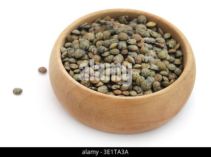 Lenticchie verdi francesi o lenticchie verdi le Puy Foto Stock