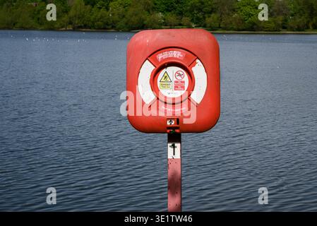 Edgbaston Reservoir Safety Equipment Foto Stock