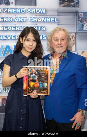 STATI UNITI. 17 marzo 2026. Natalie Chen, fine Artist Michael Janzen partecipa a LABA-Isegstar Art Performance presso Isegstar, Los Angeles, CA, 17 marzo 2026 Credit: Eugene Powers/Alamy Live News Foto Stock