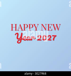 Felice anno nuovo 2027 Illustrazione Vettoriale