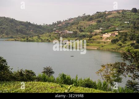 Lago Kivu, Kinunu, Ruanda Foto Stock