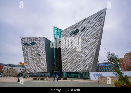Museo del Titanic al Titanic Quarter, Belfast, Irlanda del Nord, Regno Unito. Foto Stock