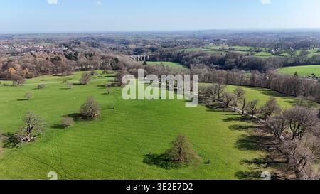L'acquedotto di Thomas Telford a Chirk, nel Galles del Nord Foto Stock
