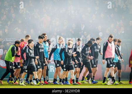 Amsterdam, Paesi Bassi. 20 marzo 2026. AMSTERDAM, 20-03-2026, Trainingscomplex de Toekomst, stagione 2025/2026, calcio olandese Eredivisie, AJAX ultimo allenamento prima di "De Klassieker" contro il Feyenoord, foto mostra credito: Pro Shots/Alamy Live News Foto Stock