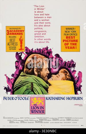 Poster del film "il leone in inverno" 1968 Foto Stock
