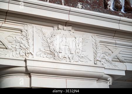 Bruxelles, Belgio. 20 marzo 2026. Una vista interna del palazzo reale è visibile durante una visita della stampa alle serre del castello reale a Laken/Laeken, Bruxelles, venerdì 20 marzo 2026, prima dell'apertura al pubblico. Le serre possono essere visitate dal 17 aprile al 10 maggio. BELGA FOTO JONAS ROOSENS credito: Belga News Agency/Alamy Live News Foto Stock