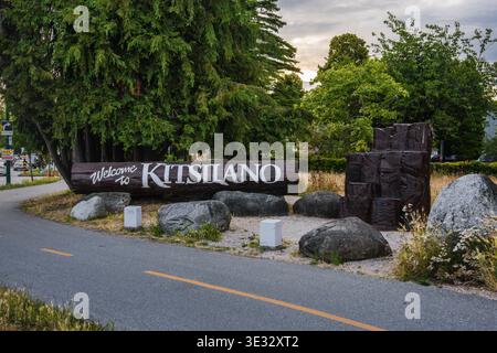 Cartello Kitsilano - Vancouver, Columbia Britannica, Canada Foto Stock