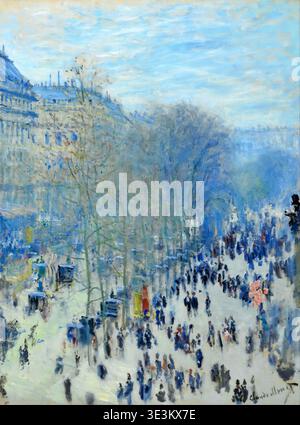 Claude Monet – Boulevard des Capucines, 1873 – Pittura impressionista Foto Stock