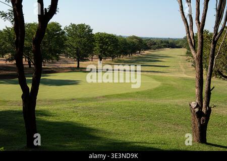 Campo da golf, Elephant Hills Resort, Cascate Vittoria, Zimbabwe Foto Stock