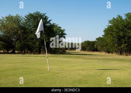 Campo da golf, Elephant Hills Resort, Cascate Vittoria, Zimbabwe Foto Stock