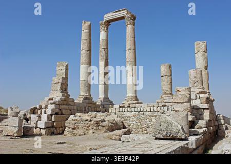 Tempio romano di Ercole, Amman, Giordania Foto Stock