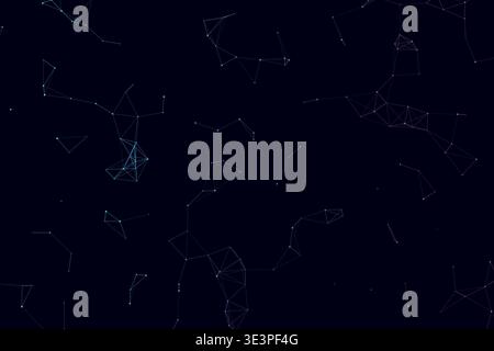Background della tecnologia di rete Plexus digitale astratta, linee di punti connessi brillanti sfondo vettoriale dati di intelligenza artificiale blockchain Illustrazione Vettoriale