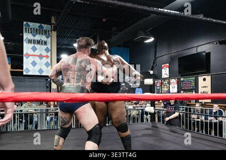 Xtreme intense Championship Wrestling XICW più forte che mai a One Eyed Jacks a Shelby Twp, Michigan, il 15 marzo 2026 Foto Stock