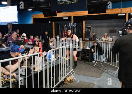 Xtreme intense Championship Wrestling XICW più forte che mai a One Eyed Jacks a Shelby Twp, Michigan, il 15 marzo 2026 Foto Stock