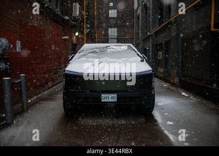 Scene innevate intorno alla Greater Toronto area Foto Stock