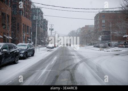 Scene innevate intorno alla Greater Toronto area Foto Stock
