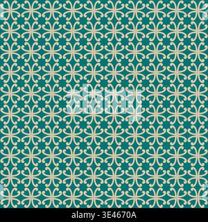 Griglia geometrica curva astratta profonda Teal Illustrazione Vettoriale