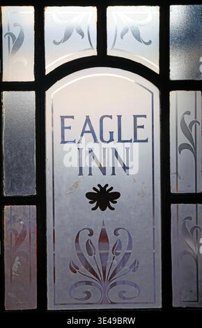 Ingresso dell'Eagle Inn a Salford. Foto Stock