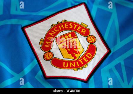 Il Manchester United Football Club badge Foto Stock