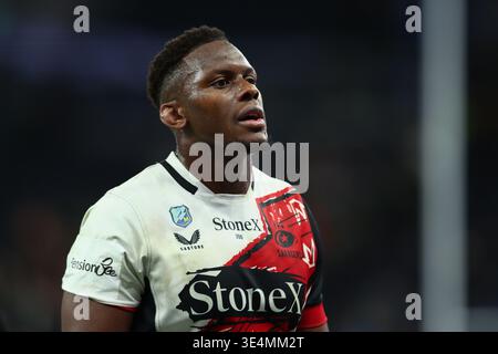 LONDRA, Regno Unito - 28 marzo 2026: Maro Itoje dei Saracens dopo la partita di rugby in Premiership Saracens e Northampton Saints al Tottenham Hotspur Stadium (credito: Craig Mercer/ Alamy Live News) Foto Stock