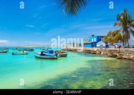Il lungomare , Sal Rei, Boa Vista, Capo Verde / Isole Cabo Verde Foto Stock