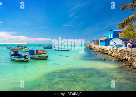 Il lungomare , Sal Rei, Boa Vista, Capo Verde / Isole Cabo Verde Foto Stock