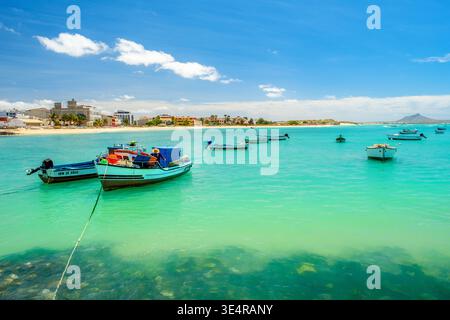 Il lungomare , Sal Rei, Boa Vista, Capo Verde / Isole Cabo Verde Foto Stock