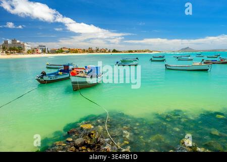 Il lungomare , Sal Rei, Boa Vista, Capo Verde / Isole Cabo Verde Foto Stock