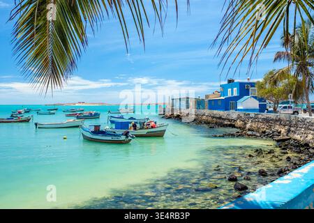 Il lungomare , Sal Rei, Boa Vista, Capo Verde / Isole Cabo Verde Foto Stock