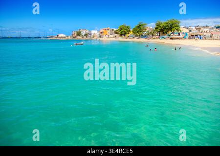 Il lungomare , Sal Rei, Boa Vista, Capo Verde / Isole Cabo Verde Foto Stock