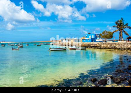 Il lungomare , Sal Rei, Boa Vista, Capo Verde / Isole Cabo Verde Foto Stock