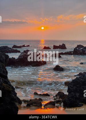 Tramonto sulla baia di la Perouse Foto Stock
