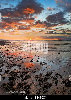 Tramonto sulla baia di la Perouse Foto Stock