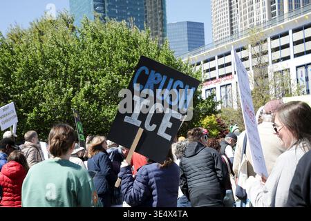 No Kings 3,0 Protestation Rally a Charlotte NC Foto Stock