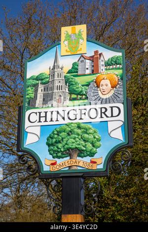 Londra, Regno Unito - 17 marzo 2026: Bellissimo cartello nella città di Chingford a Londra, Regno Unito. Foto Stock