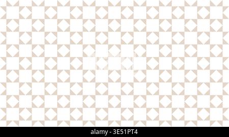 Tessera neutra di base motivo geometrico vettoriale senza cuciture con un mosaico di triangoli beige, abbronzatura e bianco. Questo sfondo astratto minimalista è un'idea da desiderare Illustrazione Vettoriale