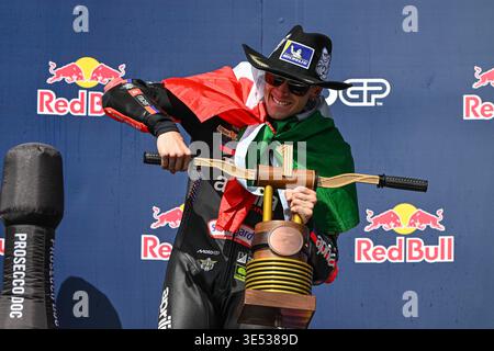 Austin, Stati Uniti. 29 marzo 2026. Gare del MotoGP Red Bull Grand Prix of Unites States al Las Americas Circuit, Austin, Texas, 29 marzo 2026 nella foto: Marco Bezzecchi Carreras del Gran Premio de Estados Unidos en el circuito de Las Americas, Austin, Texas. 29 de marzo de 2026 POOL/ MotoGP.com/Cordon Press Images sarà solo per uso editoriale. Credito obbligatorio: © motogp.com credito: CORDON PRESS/Alamy Live News Foto Stock
