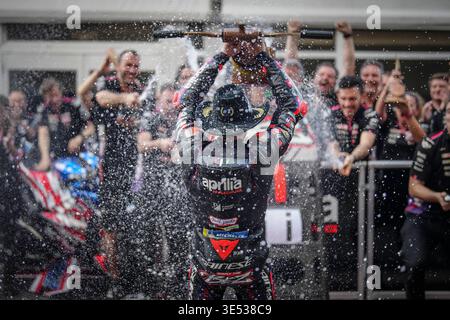 Austin, Stati Uniti. 29 marzo 2026. Gare del MotoGP Red Bull Grand Prix of Unites States al Las Americas Circuit, Austin, Texas, 29 marzo 2026 nella foto: Marco Bezzecchi Carreras del Gran Premio de Estados Unidos en el circuito de Las Americas, Austin, Texas. 29 de marzo de 2026 POOL/ MotoGP.com/Cordon Press Images sarà solo per uso editoriale. Credito obbligatorio: © motogp.com credito: CORDON PRESS/Alamy Live News Foto Stock