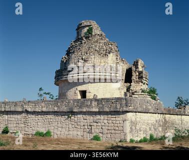 Messico. Yucutan. Chichen Itza. Rovine Maya. L'Osservatorio. Foto Stock