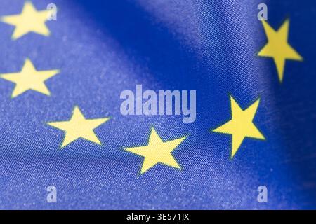 trama astratta dello sfondo della bandiera dell'unione europea Foto Stock