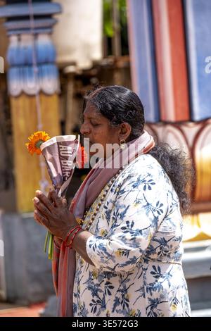 Tempio indù Sri Krishna Draupathi Kovil, Mauritius Foto Stock