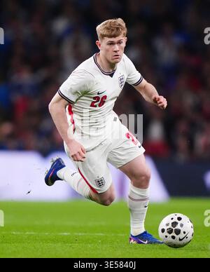 La Lewis Hall dell'Inghilterra durante l'amichevole internazionale allo stadio di Wembley, Londra. Data foto: Martedì 31 marzo 2026. Foto Stock