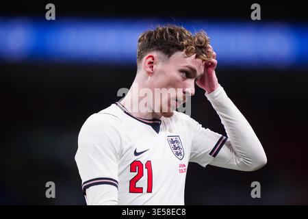 James Garner dell'Inghilterra dopo la partita amichevole internazionale al Wembley Stadium di Londra. Data foto: Martedì 31 marzo 2026. Foto Stock