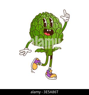 Carciofi carciofi cartoni animati Illustrazione Vettoriale